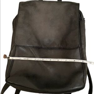 Vintage Black Leather Backpack